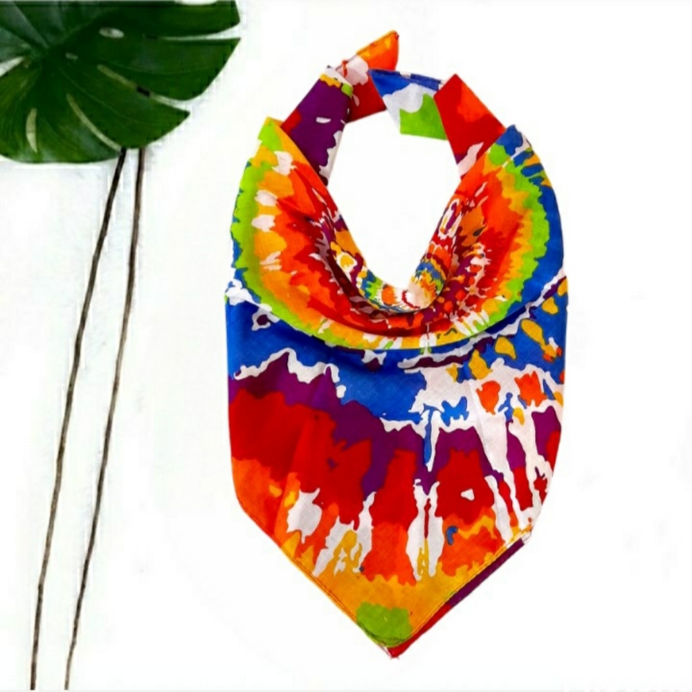 ● Colorful Tie Dye Bandana Scarf
